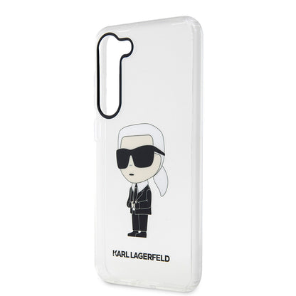 Case for Samsung Galaxy S23 S911, Karl Lagerfeld, Ikonik Karl, Transparent