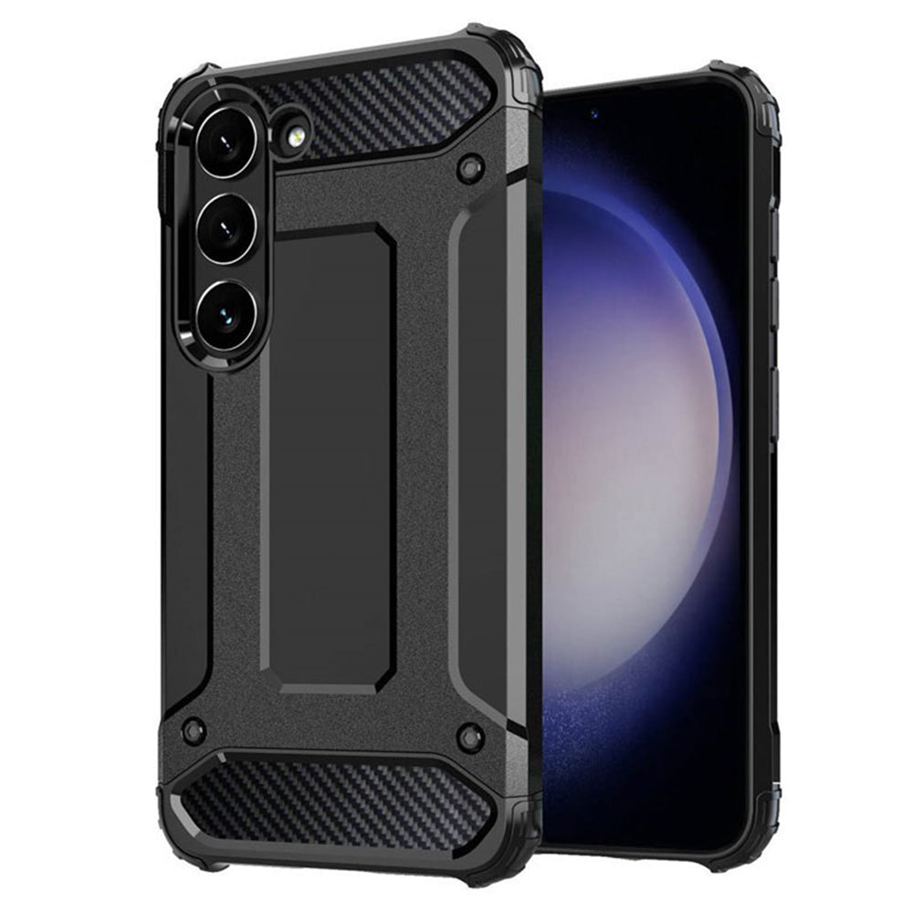 Custodia per Samsung Galaxy S23 S911, Techsuit, Hybrid Armor, Nera
