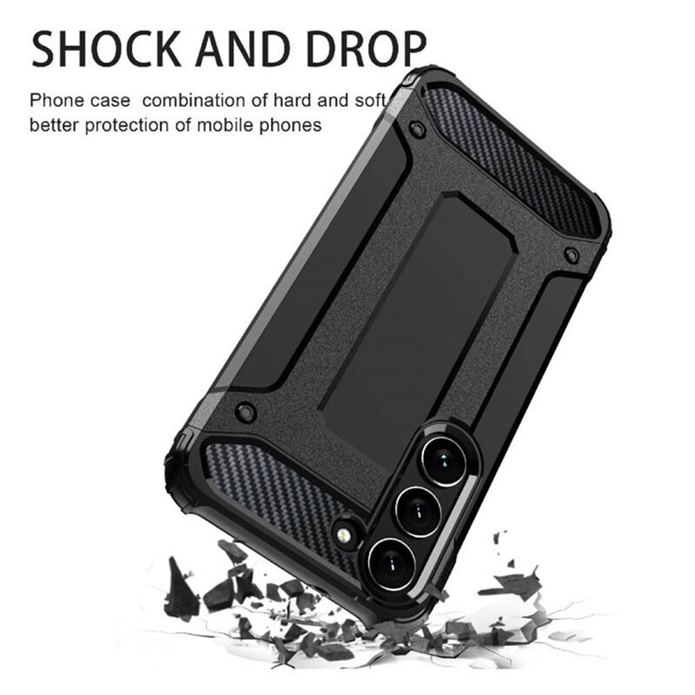 Custodia per Samsung Galaxy S23 S911, Techsuit, Hybrid Armor, Nera