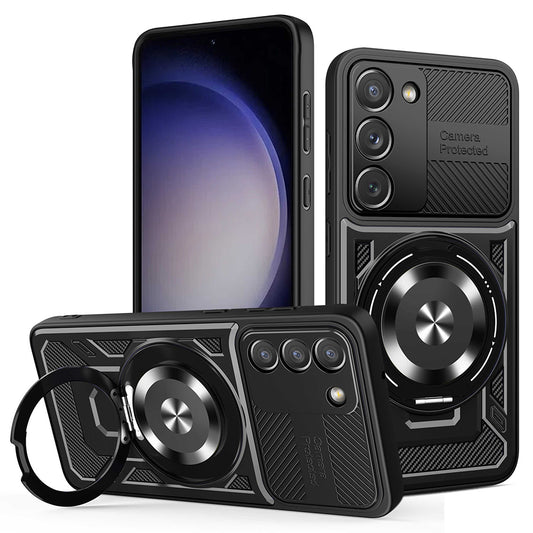 Custodia per Samsung Galaxy S23 S911, Techsuit, RuggedCam, Nera