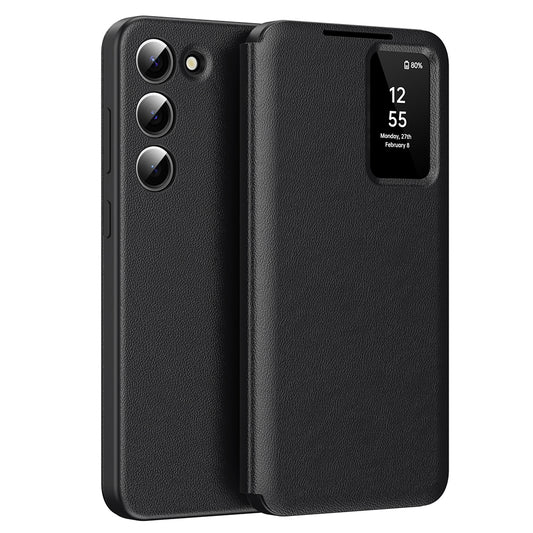 Custodia per Samsung Galaxy S23 S911, Techsuit, SmartView, Nera