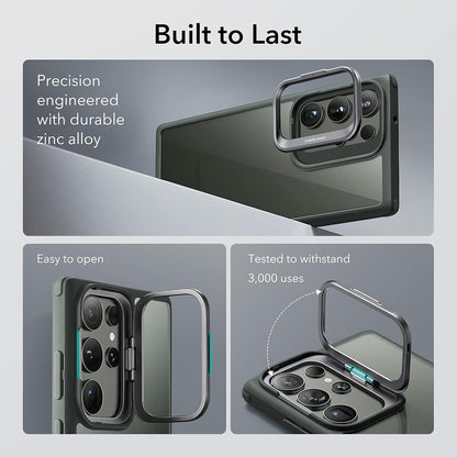 Custodia per Samsung Galaxy S23 Ultra S918, ESR, Classic Kickstand, Verde Trasparente