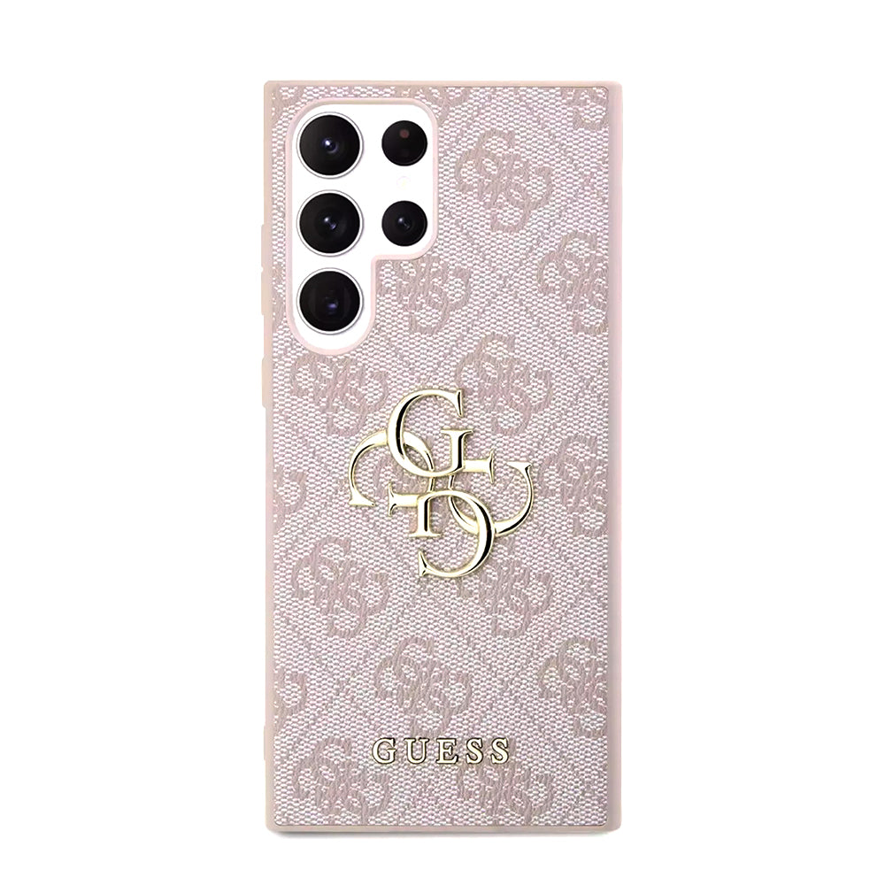 Custodia per Samsung Galaxy S23 Ultra S918, Guess, 4G Big Logo, Rosa