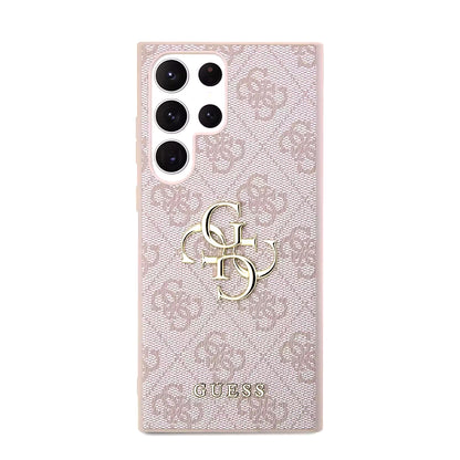 Custodia per Samsung Galaxy S23 Ultra S918, Guess, 4G Big Logo, Rosa