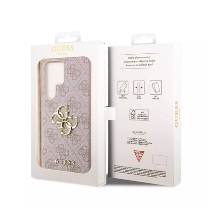 Custodia per Samsung Galaxy S23 Ultra S918, Guess, 4G Big Logo, Rosa