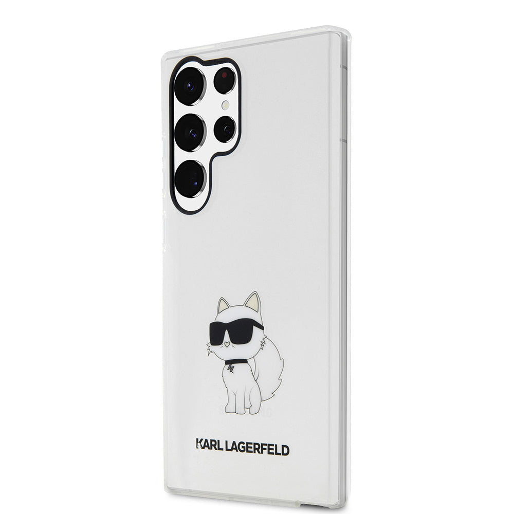 Case for Samsung Galaxy S23 Ultra S918, Karl Lagerfeld, Ikonik Choupette, Transparent