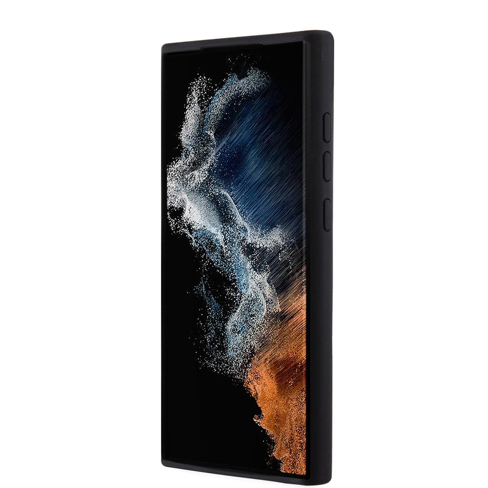 Custodia per Samsung Galaxy S23 Ultra S918, Karl Lagerfeld, Silicone Choupette, Nera