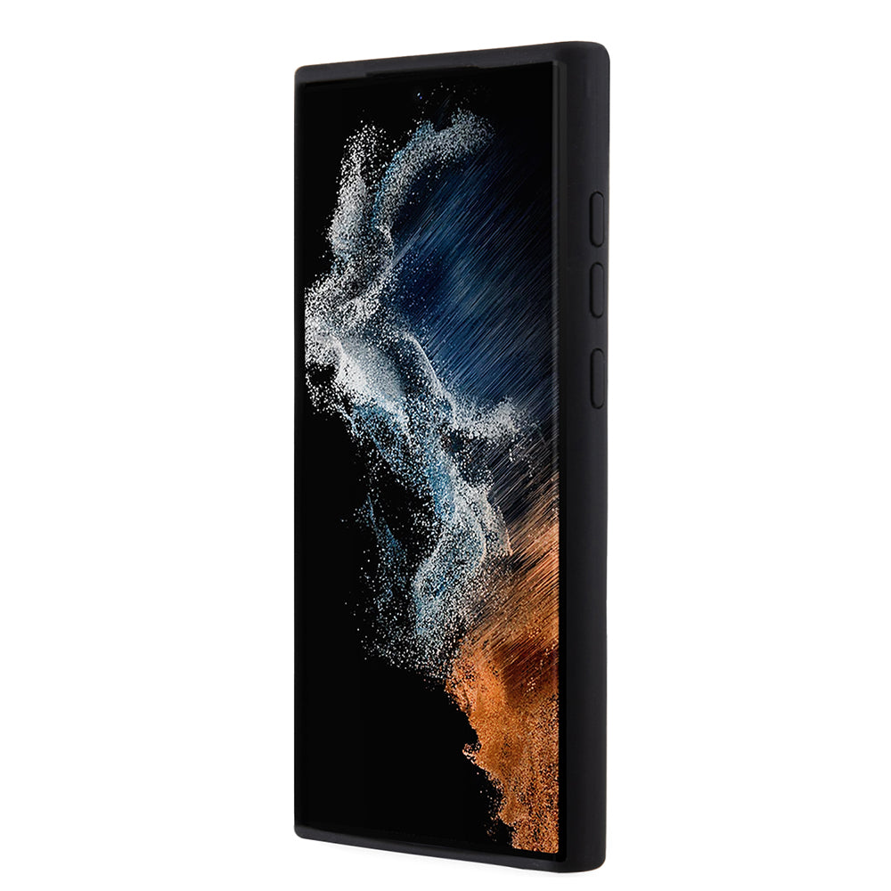 Custodia per Samsung Galaxy S23 Ultra S918, Karl Lagerfeld, Silicone Ikonik Karl Metal, Nera