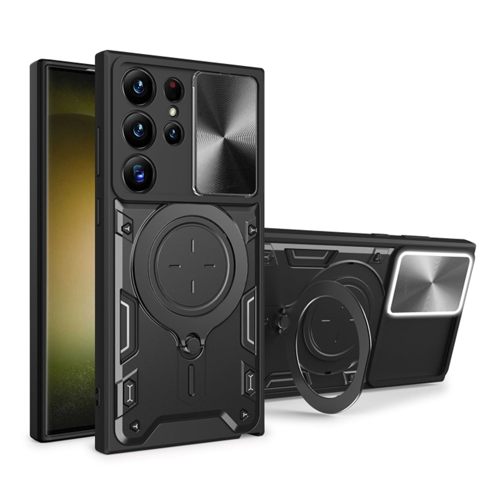Custodia per Samsung Galaxy S23 Ultra S918, Techsuit, CamGuard Pro, Nera