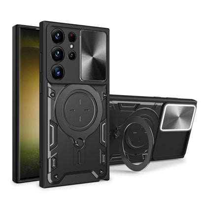 Custodia per Samsung Galaxy S23 Ultra S918, Techsuit, CamGuard Pro, Nera