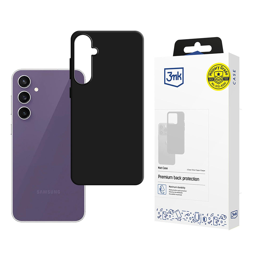 Custodia per Samsung Galaxy S24 FE S721, 3MK, Nera Opaca
