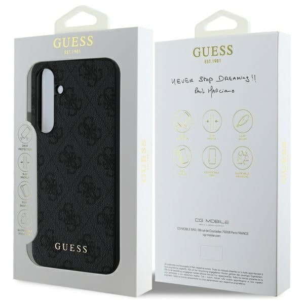 Custodia per Samsung Galaxy S24 FE S721, Guess, 4G Charm, Grigio
