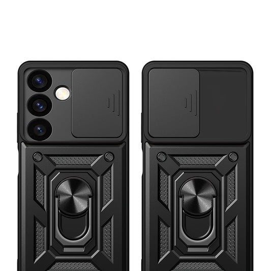 Custodia per Samsung Galaxy S24 FE S721, Techsuit, CamShield, Nera