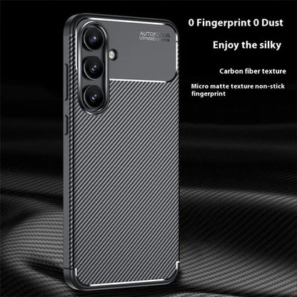 Custodia per Samsung Galaxy S24 FE S721, Techsuit, CarbonFiber, Nera