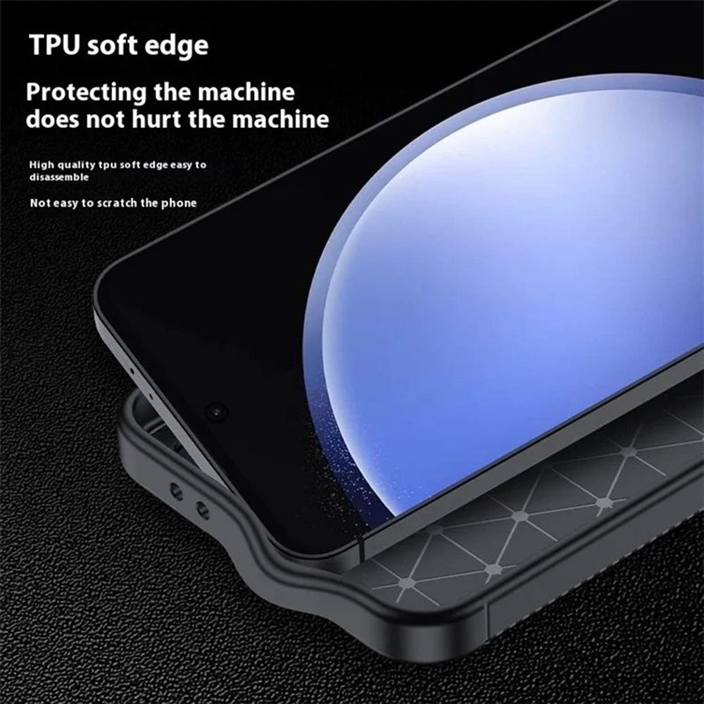 Custodia per Samsung Galaxy S24 FE S721, Techsuit, CarbonFiber, Nera
