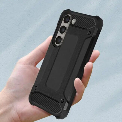 Custodia per Samsung Galaxy S24 FE S721, Techsuit, Hybrid Armor, Nera