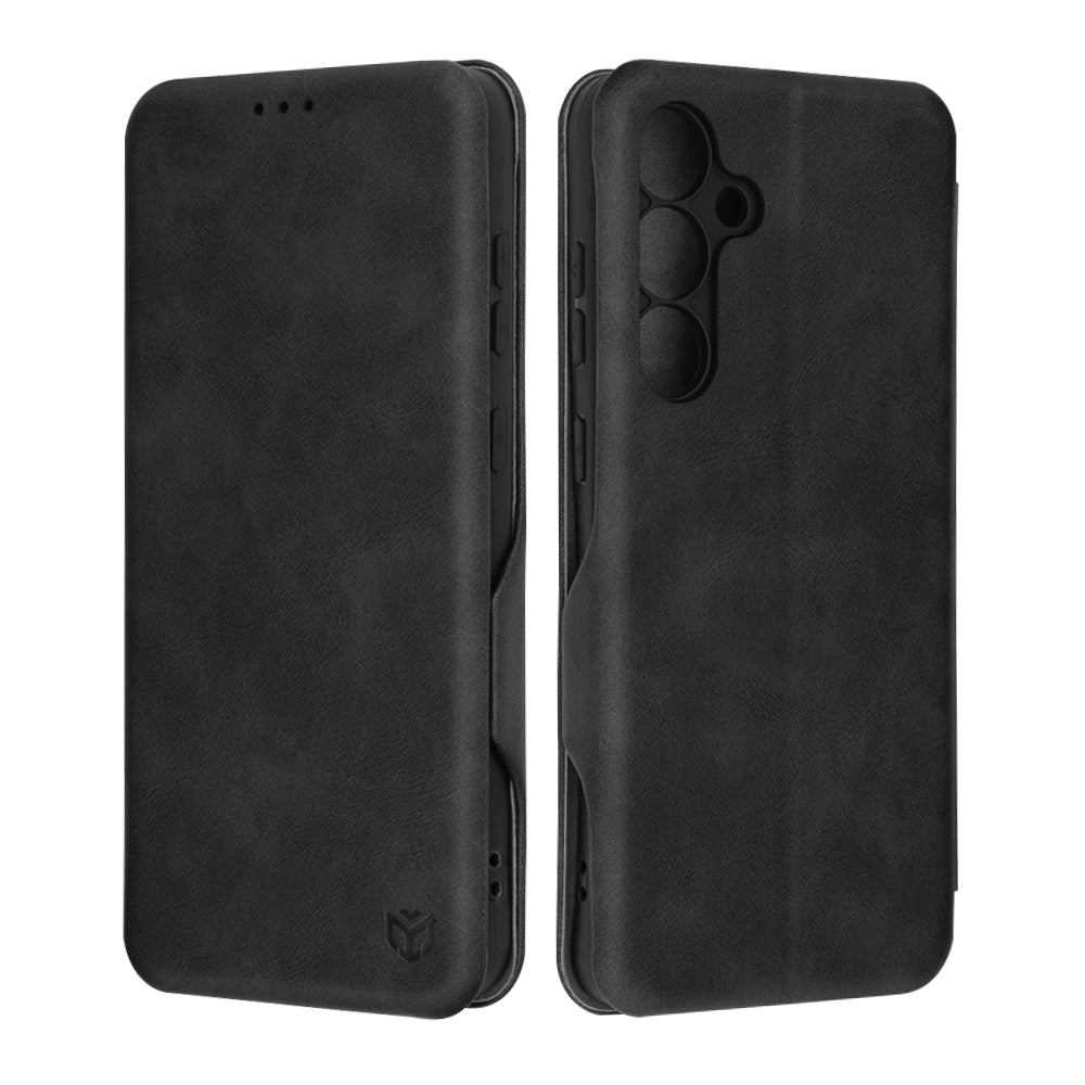 Custodia per Samsung Galaxy S24 FE S721, Techsuit, Safe Wallet Plus, Nera
