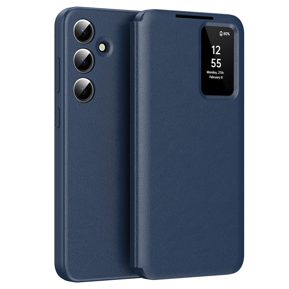 Custodia per Samsung Galaxy S24 FE S721, Techsuit, SmartView, Blu