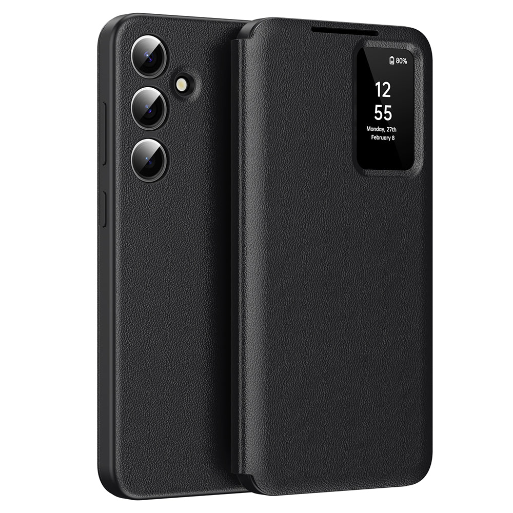 Custodia per Samsung Galaxy S24 FE S721, Techsuit, SmartView, Nera
