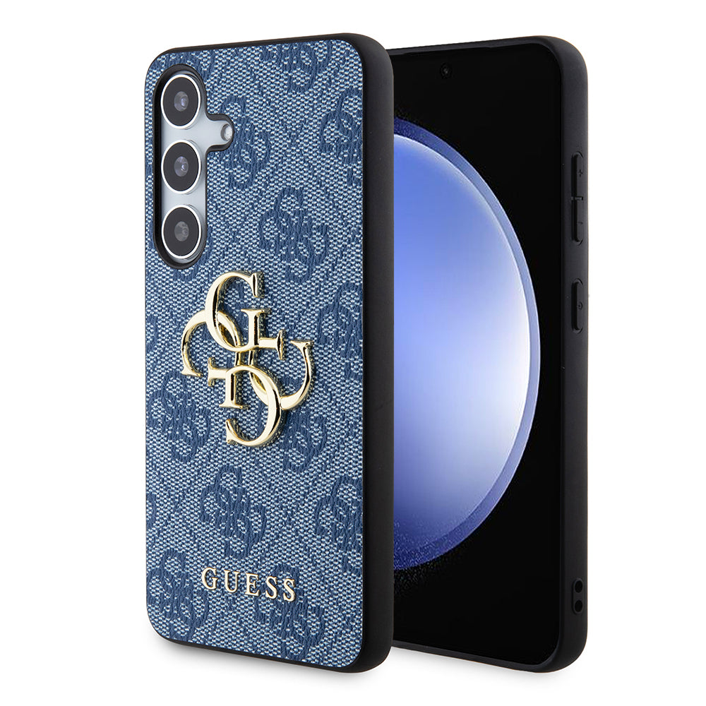 Custodia per Samsung Galaxy S24+ S926, Guess, 4G Big Logo, Blu