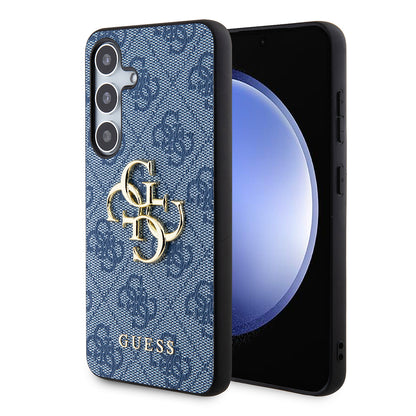 Custodia per Samsung Galaxy S24+ S926, Guess, 4G Big Logo, Blu