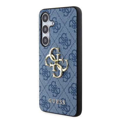 Custodia per Samsung Galaxy S24+ S926, Guess, 4G Big Logo, Blu