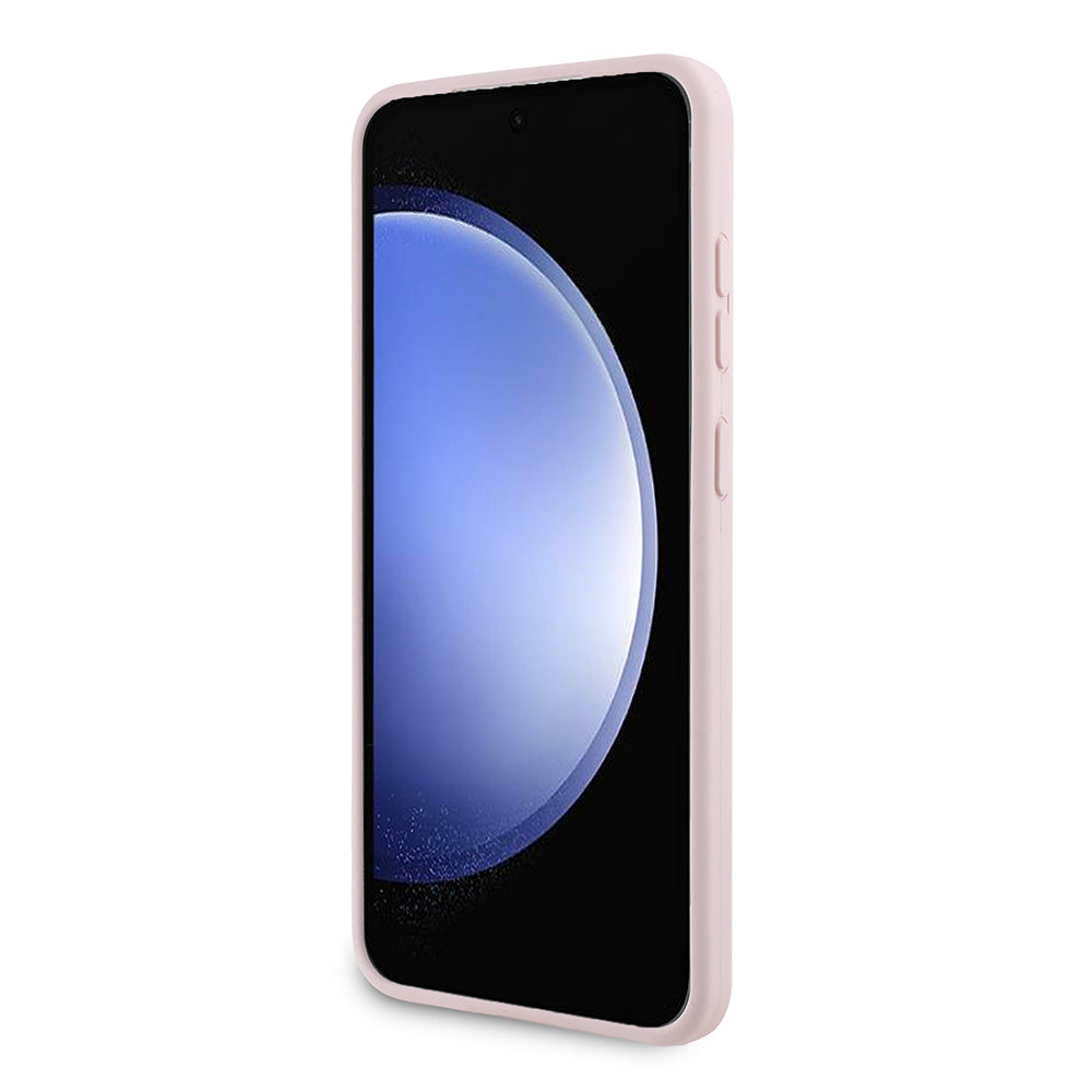 Custodia per Samsung Galaxy S24+ S926, Karl Lagerfeld, Silicone Choupette Metal, Rosa