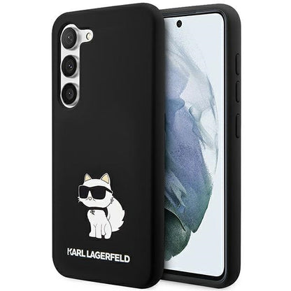 Custodia per Samsung Galaxy S24+ S926, Karl Lagerfeld, Silicone Choupette, Nera
