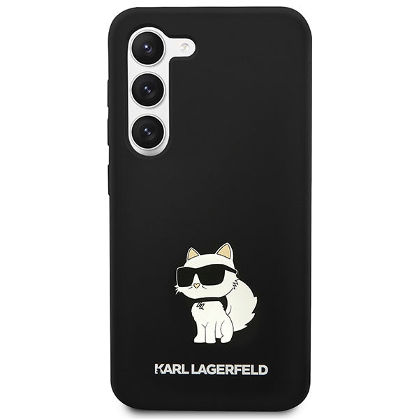 Custodia per Samsung Galaxy S24+ S926, Karl Lagerfeld, Silicone Choupette, Nera