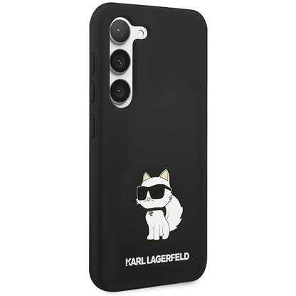 Custodia per Samsung Galaxy S24+ S926, Karl Lagerfeld, Silicone Choupette, Nera