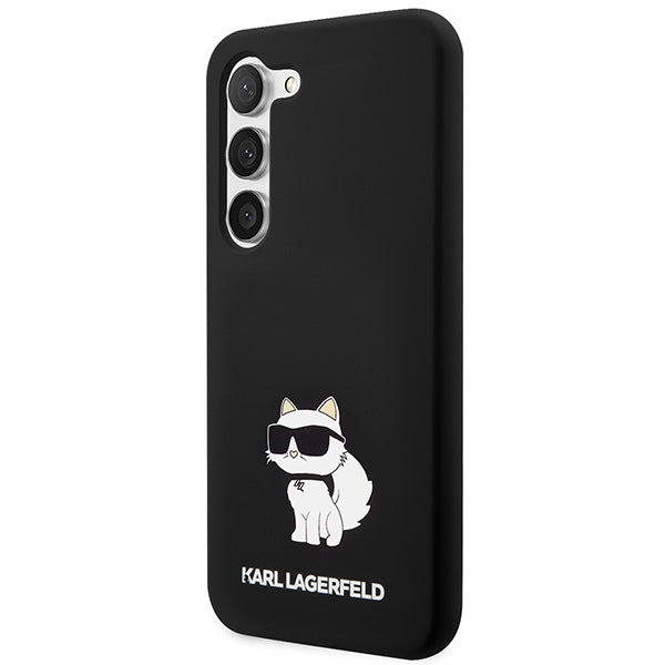 Custodia per Samsung Galaxy S24+ S926, Karl Lagerfeld, Silicone Choupette, Nera