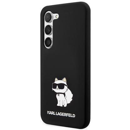 Custodia per Samsung Galaxy S24+ S926, Karl Lagerfeld, Silicone Choupette, Nera
