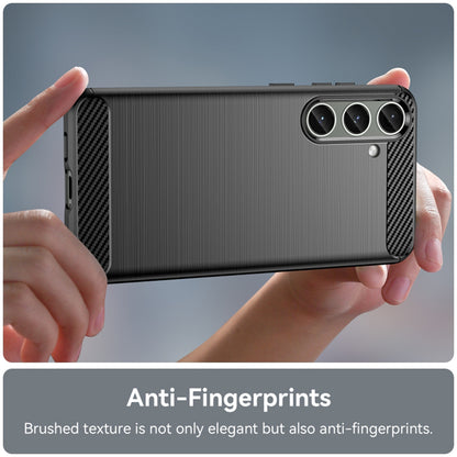 Custodia per Samsung Galaxy S24+ S926, Techsuit, Carbonio, Nera