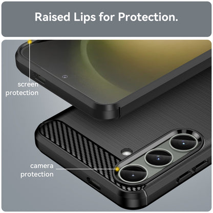 Custodia per Samsung Galaxy S24+ S926, Techsuit, Carbonio, Nera