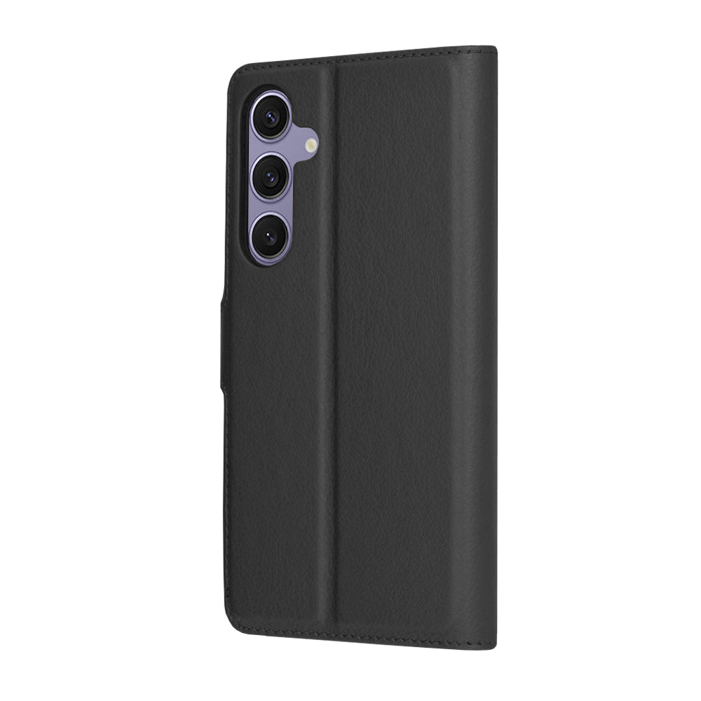 Custodia per Samsung Galaxy S24+ S926, Techsuit, Leather Folio, Nera