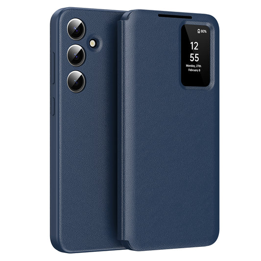 Custodia per Samsung Galaxy S24+ S926, Techsuit, SmartView, Blu