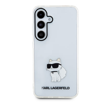 Case for Samsung Galaxy S24 S921, Karl Lagerfeld, IML Luxury Choupette, Transparent