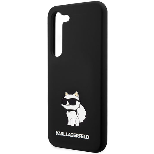 Custodia per Samsung Galaxy S24 S921, Karl Lagerfeld, Silicone Choupette NFT, Nera
