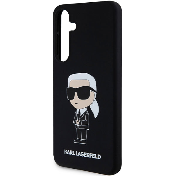 Custodia per Samsung Galaxy S24 S921, Karl Lagerfeld, Silicone Ikonik NFT, Nera