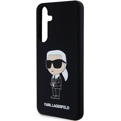 Custodia per Samsung Galaxy S24 S921, Karl Lagerfeld, Silicone Ikonik NFT, Nera