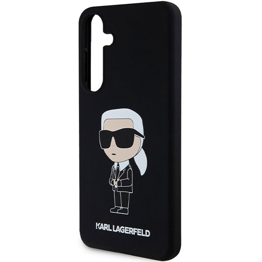 Custodia per Samsung Galaxy S24 S921, Karl Lagerfeld, Silicone Ikonik NFT, Nera