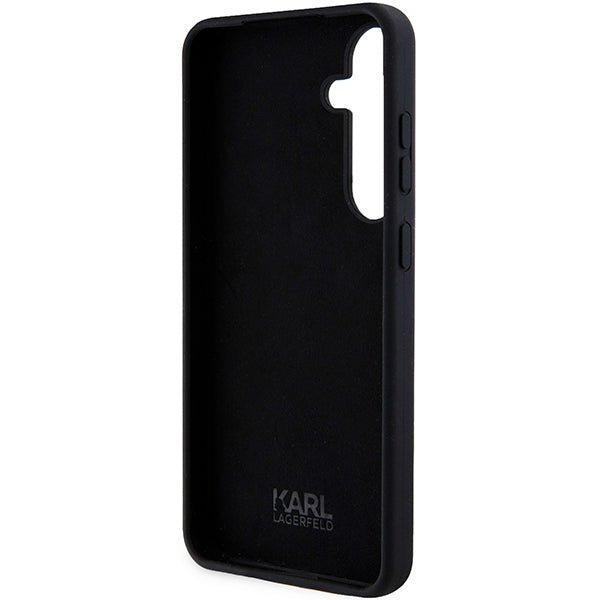 Custodia per Samsung Galaxy S24 S921, Karl Lagerfeld, Silicone Ikonik NFT, Nera
