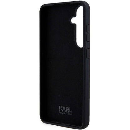 Custodia per Samsung Galaxy S24 S921, Karl Lagerfeld, Silicone Ikonik NFT, Nera