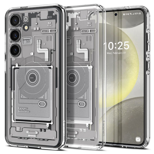 Custodia per Samsung Galaxy S24 S921, Spigen, Ultra Hybrid Zero One, Bianca