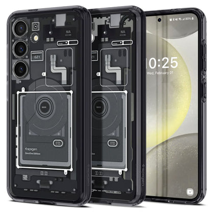 Custodia per Samsung Galaxy S24 S921, Spigen, Ultra Hybrid Zero One, Nera Opaca ACS07350