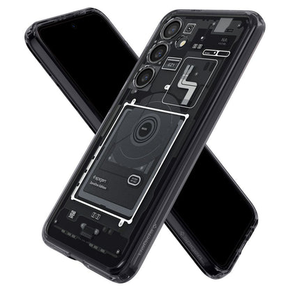 Custodia per Samsung Galaxy S24 S921, Spigen, Ultra Hybrid Zero One, Nera Opaca ACS07350