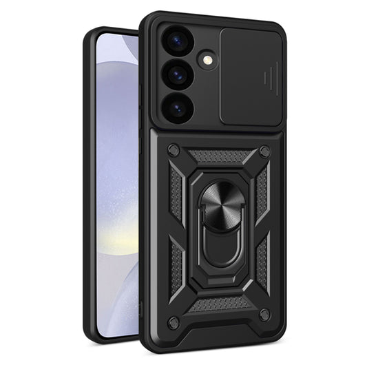 Custodia per Samsung Galaxy S24 S921, Techsuit, CamShield, Nera