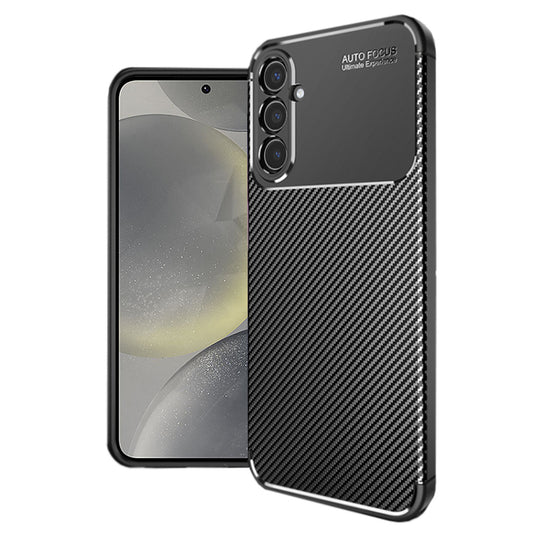 Custodia per Samsung Galaxy S24 S921, Techsuit, CarbonFiber, Nera