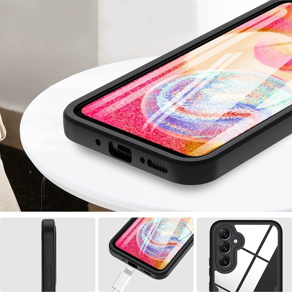 Custodia per Samsung Galaxy S24 S921, Techsuit, ColorVerse 360, Nera