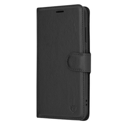 Custodia per Samsung Galaxy S24 S921, Techsuit, Leather Folio, Nera